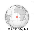 Outline Map of the Area around 14° 26' 6" S, 1° 37' 30" W, rectangular outline