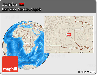 Shaded Relief Location Map of Jombe