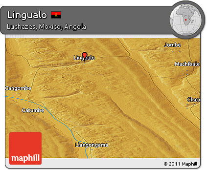 Physical Panoramic Map of Lingualo
