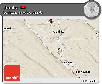 Shaded Relief Panoramic Map of Jombe