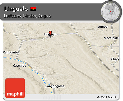 Shaded Relief Panoramic Map of Lingualo