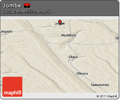 Shaded Relief Panoramic Map of Jombe