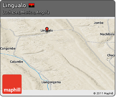 Shaded Relief Panoramic Map of Lingualo