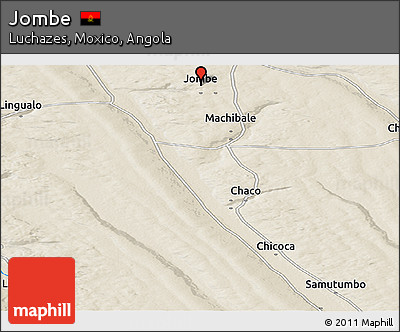 Shaded Relief Panoramic Map of Jombe