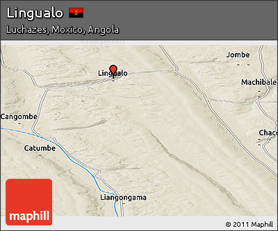 Shaded Relief Panoramic Map of Lingualo