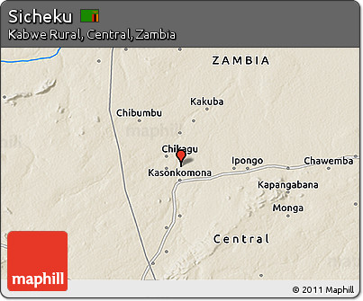Shaded Relief 3D Map of Sicheku