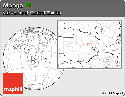 Blank Location Map of Monga