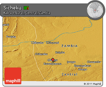 Physical Panoramic Map of Sicheku