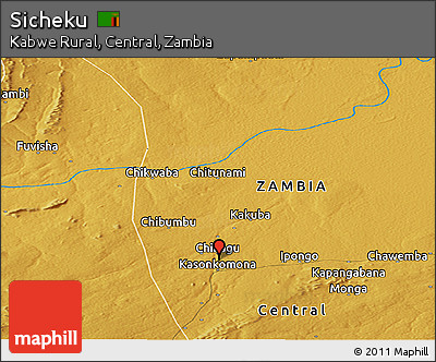 Physical Panoramic Map of Sicheku