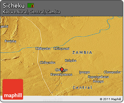 Physical Panoramic Map of Sicheku