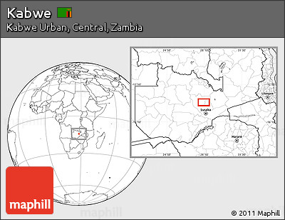 Blank Location Map of Kabwe