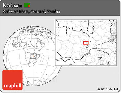 Blank Location Map of Kabwe