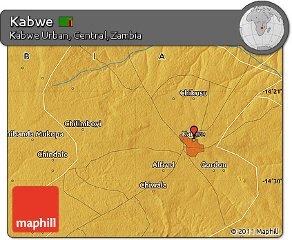 Free Physical Map of Kabwe
