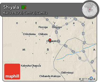 Shaded Relief Map of Shiyala
