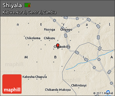 Shaded Relief Map of Shiyala