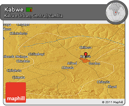 Physical Panoramic Map of Kabwe