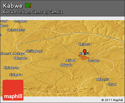 Physical Panoramic Map of Kabwe