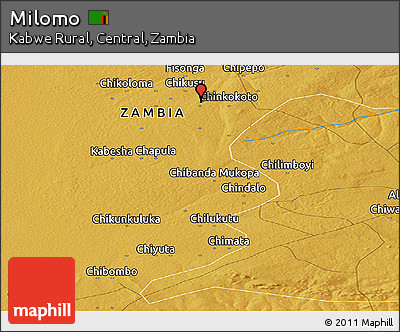 Physical Panoramic Map of Milomo