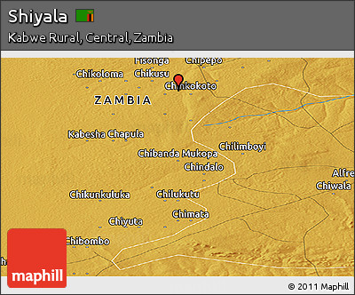 Physical Panoramic Map of Shiyala