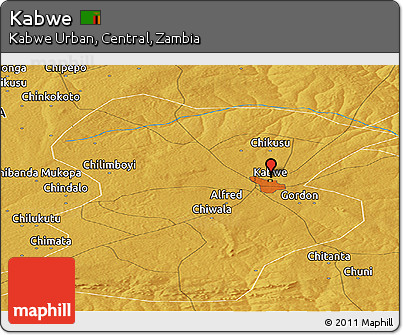 Physical Panoramic Map of Kabwe