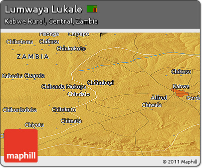 Physical Panoramic Map of Lumwaya Lukale