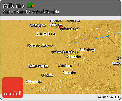 Physical Panoramic Map of Milomo
