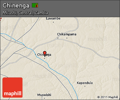 Shaded Relief 3D Map of Chinenga