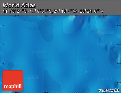 Political Map of the Area around 14° 26' 6" S, 28° 49' 30" W
