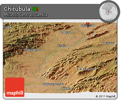 Satellite Panoramic Map of Chitubula