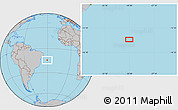 Gray Location Map of the area around 14° 26' 6" S, 30° 31' 29" W