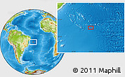 Physical Location Map of the area around 14° 26' 6" S, 30° 31' 29" W