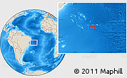 Shaded Relief Location Map of the area around 14° 26' 6" S, 30° 31' 29" W