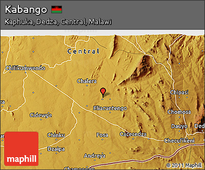 Physical 3D Map of Kabango