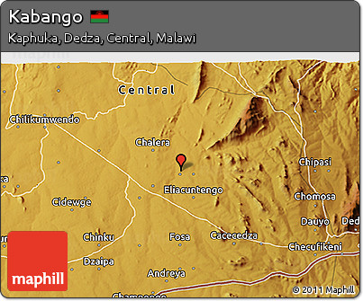 Physical 3D Map of Kabango