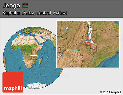 Satellite Location Map of Jenga