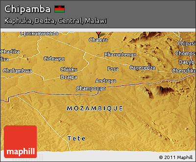 Physical Panoramic Map of Chipamba