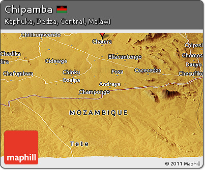 Physical Panoramic Map of Chipamba