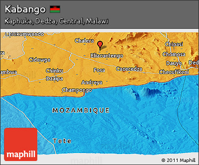 Political Panoramic Map of Kabango