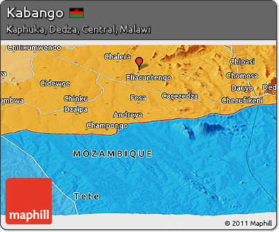 Political Panoramic Map of Kabango