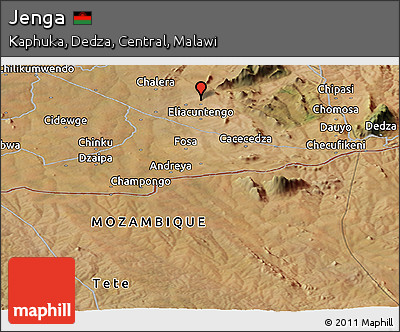 Satellite Panoramic Map of Jenga
