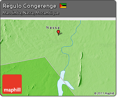Political 3D Map of Régulo Congerenge
