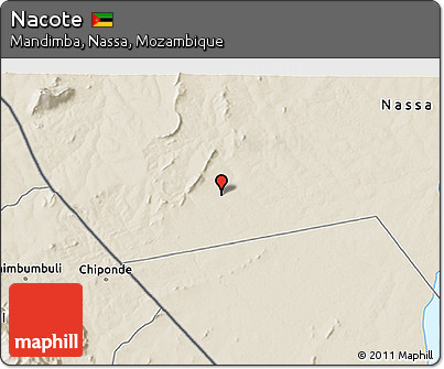 Shaded Relief 3D Map of Nacote