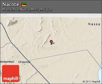 Shaded Relief 3D Map of Nacote