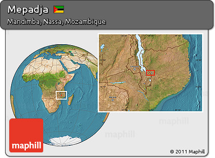 Satellite Location Map of Mepadja