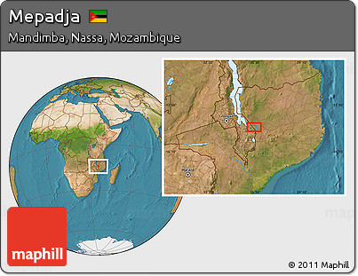 Satellite Location Map of Mepadja