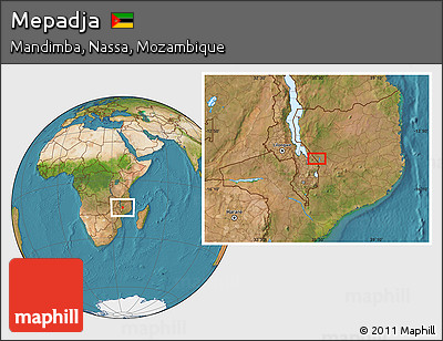 Satellite Location Map of Mepadja