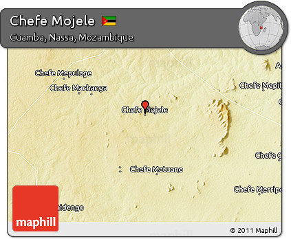 Physical 3D Map of Chefe Mojele