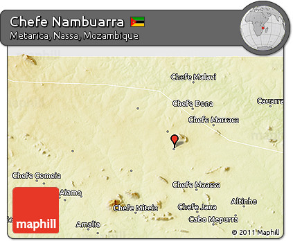 Physical 3D Map of Chefe Nambuarra