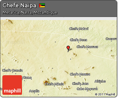 Physical 3D Map of Chefe Naipa