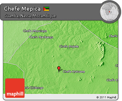 Political 3D Map of Chefe Mepica